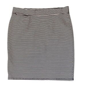 Toad & Co Striped Ponte Knit Paseo Black & White Skirt, Size XL T1842508